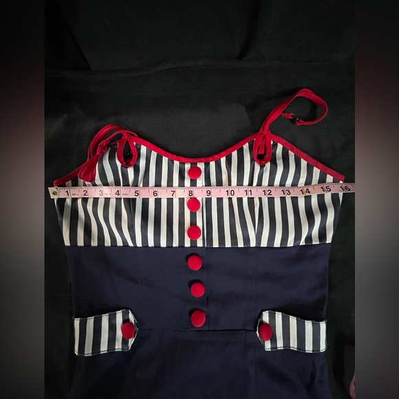 Voodoo vixen stripe dress size M - Picture 2 of 9